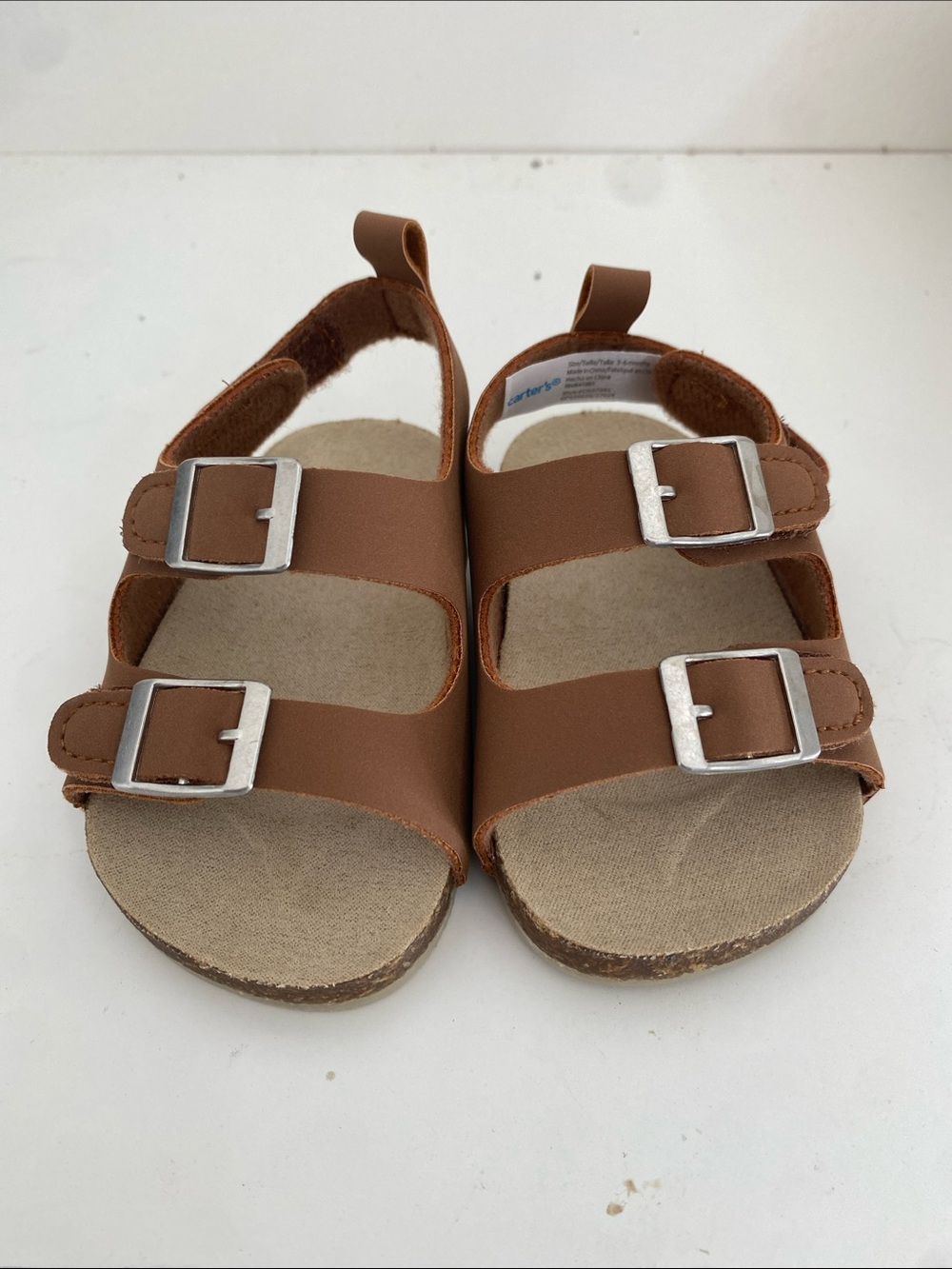 Carter's Brown Double-Buckle Toddler Sandals
